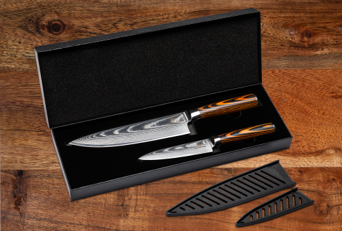 Wolfblood Zeuß Santoku Damastmesser Küchenmesser LH Lifestyle Kochmesser